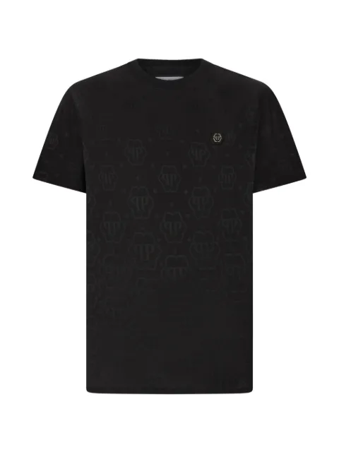 Philipp Plein monogram-patterned T-shirt Black PAFCMTK9078PTE004N