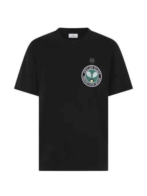 Philipp Plein logo-patch T-shirt Black PAFCMTK9037PJY002N