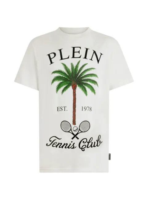 Philipp Plein logo-lettering T-shirt Neutrals PAFCMTK9036PJY002N