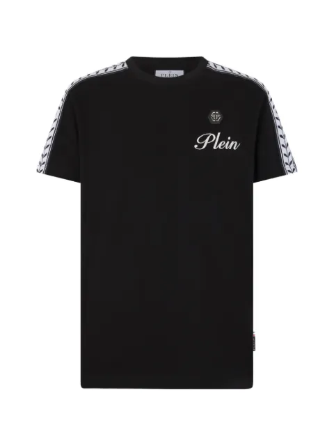 Philipp Plein crew-neck tape T-shirt Black PAFCMTK8990PTE179N