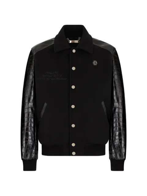Philipp Plein Coster bomber jacket Black PAFCMRB3009PLE131N