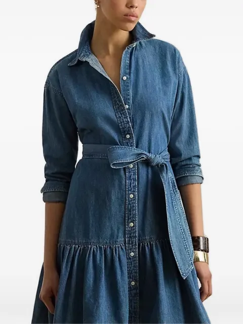 Lauren Ralph Lauren belted button-down mini dress Blue 200P08995001