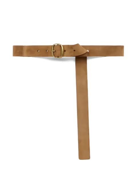 Barbara Bui suede-finish buckle-fastening belt Brown H6914CRMH
