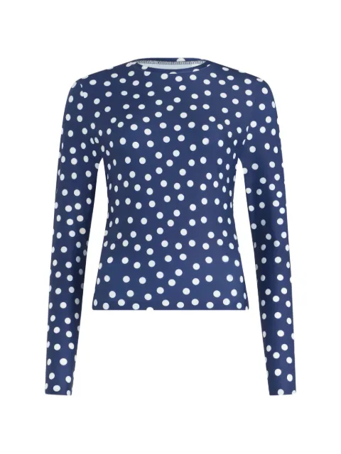 Jean Paul Gaultier polka dot long sleeves top Blue 2602UTO487J047P5901