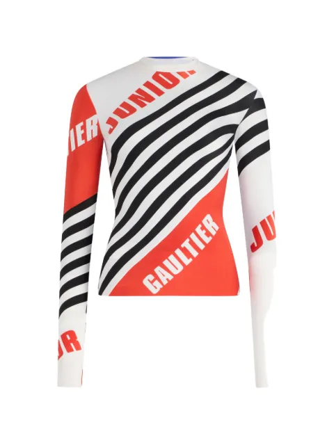 Jean Paul Gaultier printed long-sleeve top White 2602UTO517J067P003001