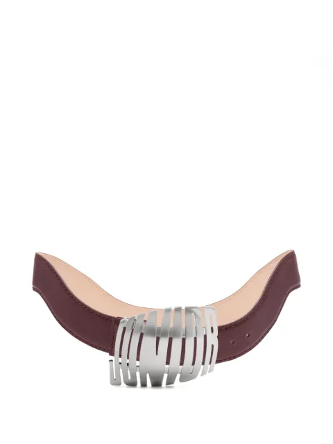 Jean Paul Gaultier wavy buckle belt Red 2602UAC083L05028