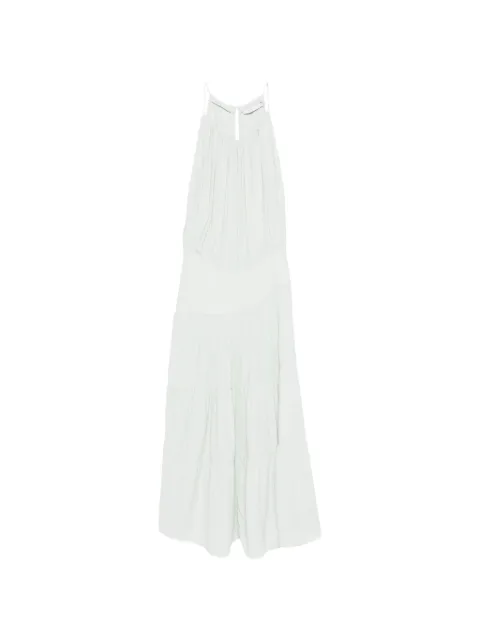 IRO tiered pleated dress Green WM33ISLAND