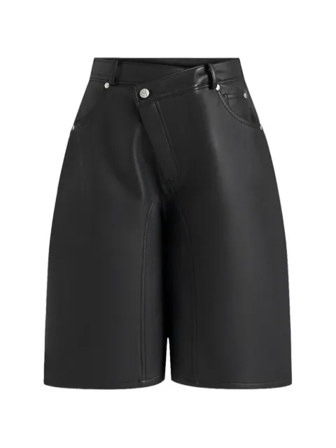 Manière De Voir Hazel in black wrapover bermuda shorts Black WMN4407