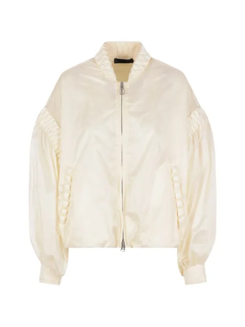 RAXXY quilted balloon-sleeve bomber jacket Neutrals RC26SA01729