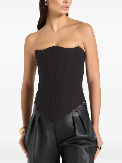 Manière De Voir tailored lace up corset Black WMN4443