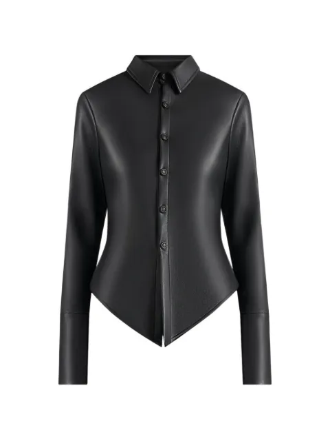 Manière De Voir Sonia tailored angled shirt Black WMN4203