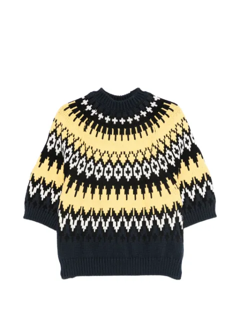 Nº21 patterned round-neck sweater Blue 26EN2M0A00475410001