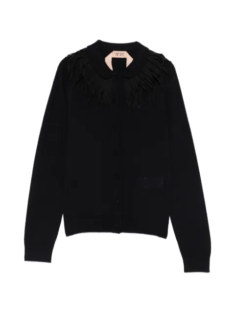 Nº21 collar knitted cardigan Blue 26EN2M0A02290006689
