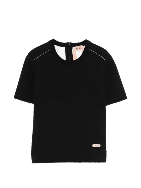 Nº21 round-neck short-sleeve sweater Black 26EN2S0A01376119000
