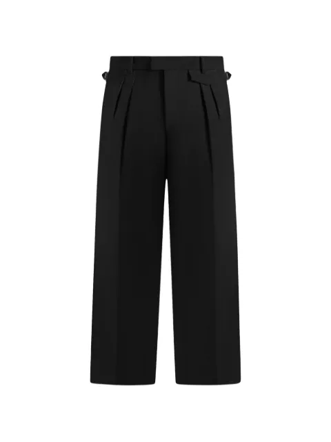 Manière De Voir Pierre relaxed fit pleated tailored trousers Black MAN3560