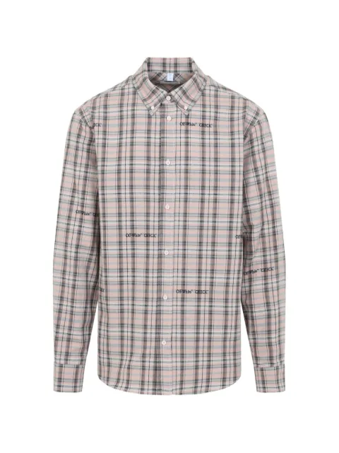 Off-White check logo shirt Neutrals 44XGE04MS26F001680