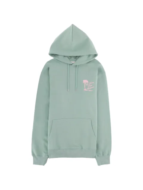 Drôle De Monsieur graphic-print hoodie Green HO204CO127WATERGREEN
