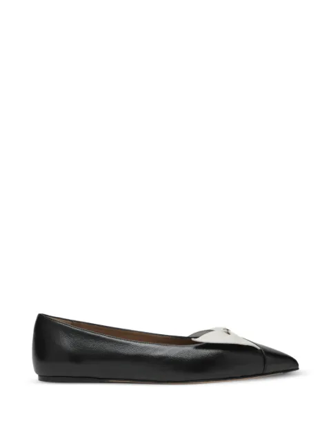 Ferragamo bow-detail pointed-toe ballet flats Black 793388