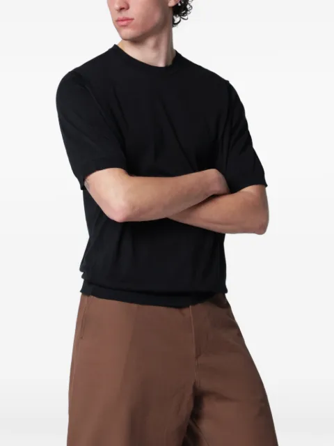 John Smedley crew-neck T-shirt Black KEMPTONCO