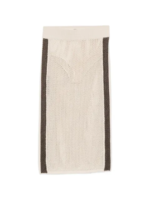 PINKO knitted striped skirt Neutrals 106836A3B4