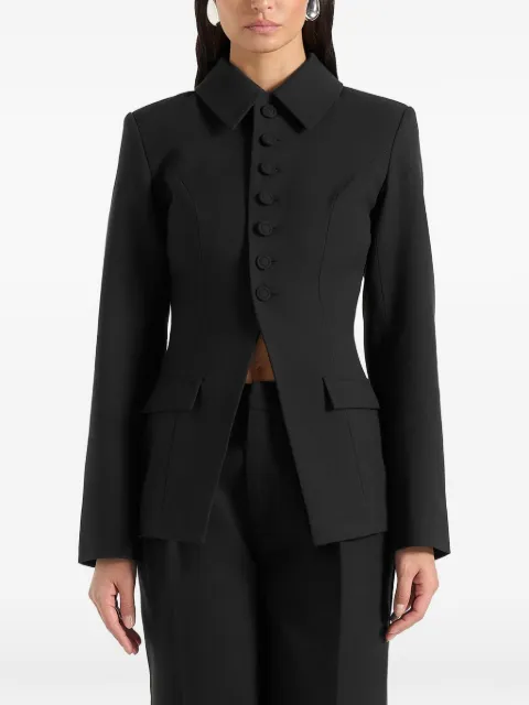Manière De Voir Harper tailored cinch blazer with detachable collar Black WMN4456