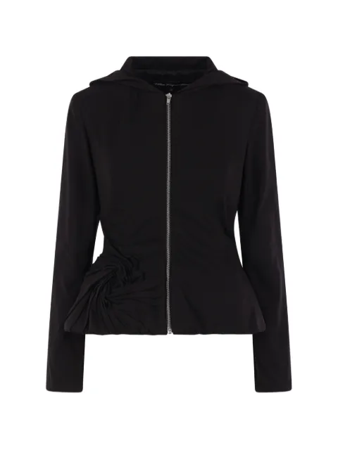 PETRA Rose zip-up hoodie Black PFFW25TO07BLACK