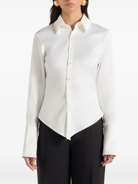 Manière De Voir Sonia satin cinch shirt White WMN42031
