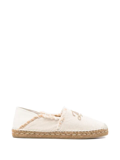 Jimmy Choo embroidery fringed espadrilles Neutrals AVIFLATEIK