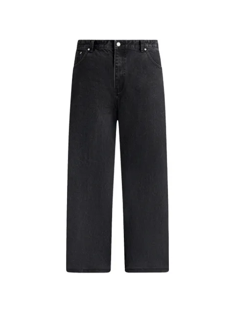 Manière De Voir DN002 in black relaxed fit denim jeans Black MAN3558