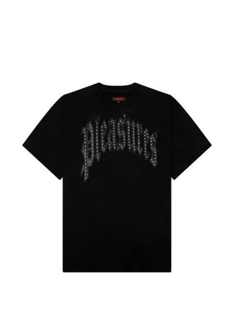 Pleasures studded crewneck T-shirt Black P26SP009BLACK