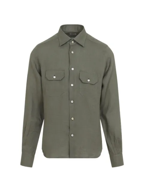 Kiton chest-pocket shirt Green UCWMH0969009000