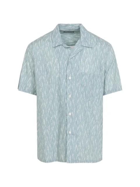 Canali printed shirt Green CSM3055GL03764