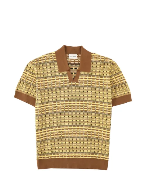 Drôle De Monsieur V-neck polo shirt Neutrals KPO207CO209YL