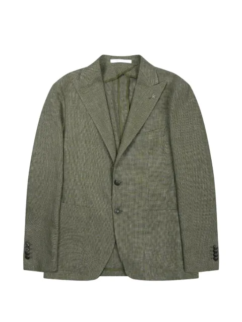Tagliatore peak-lapel single-breasted blazer Green 1SMC26KPE34034