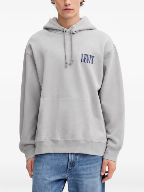 Levi's Relaxed logo-embroidery hoodie Grey 38479