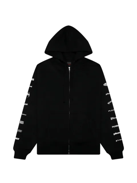Pleasures Wordmark zip hoodie Black P26SP070BLACK