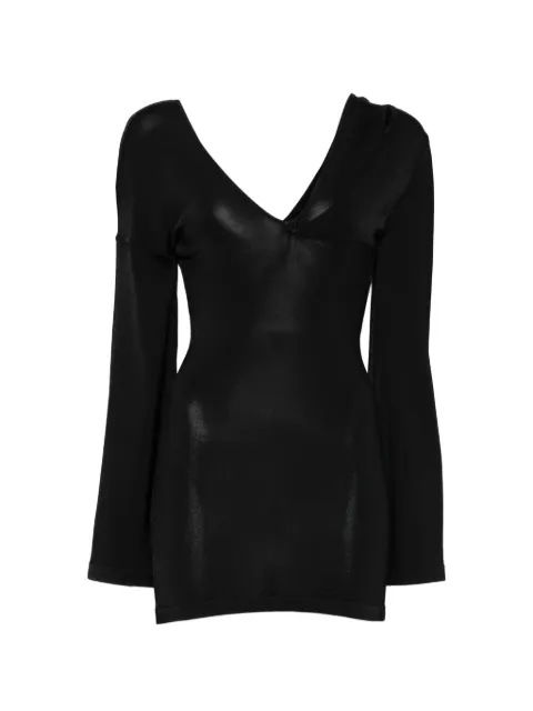 Aya Muse V-neck mini dress Black AMR2613