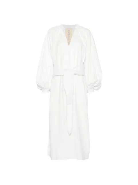 Marrakshi Life tie-waist dress White HS25002