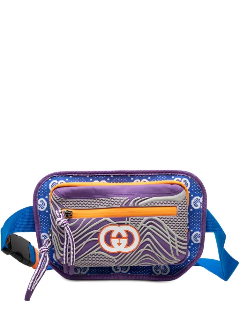 Gucci Pre-Owned 2016-2025 GG Nylon and Rubber belt bag Blue 1STPD403E7QUI2GW