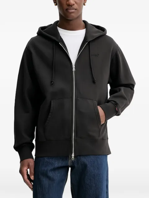 Levi's logo-detail zip-up hoodie Black A9265