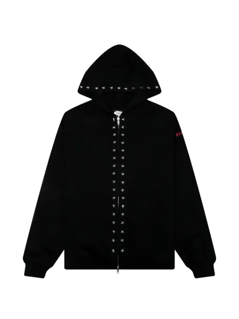 Pleasures Zero Studded dane hoodie Black P26SPZ002BLACK