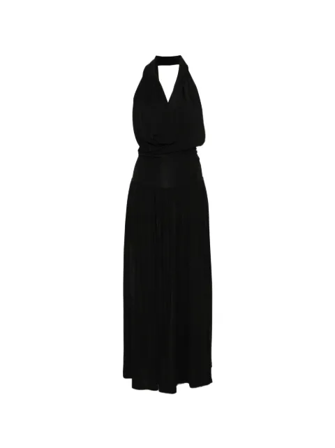 Aya Muse halterneck maxi dress Black AMR2616