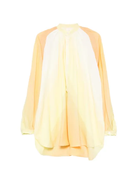 Marrakshi Life long-sleeve buttoned mini dress Yellow HS25035
