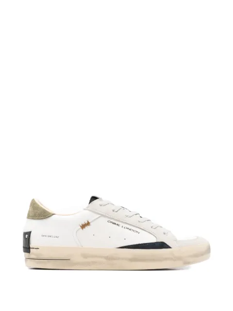Crime London Sk8 Deluxe lace-up leather sneakers White 19110PP8