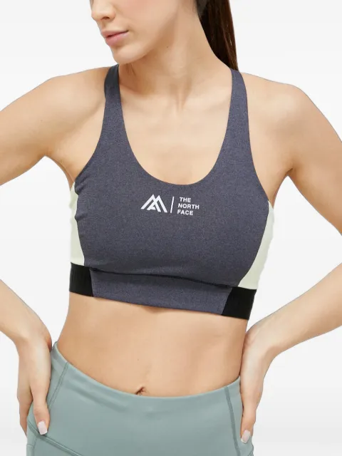 The North Face Mountain Athletics cross-back logo-print sports bra Grey NF0A8259IV01