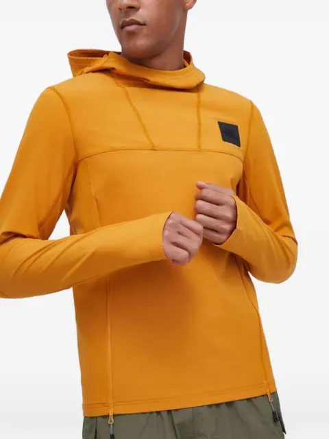 The North Face logo-patch panelled hoodie Yellow NF0A8537HBX1