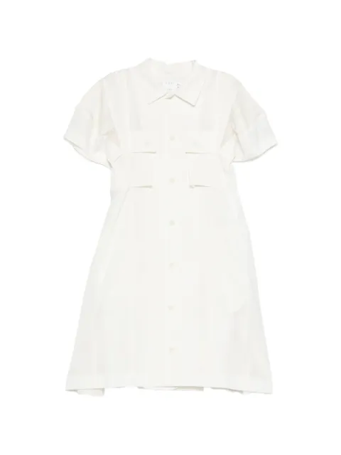 sacai panelled shirt mini dress Neutrals 2608427