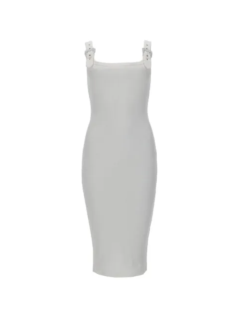 Versace Jeans Couture buckle strap midi dress White 80HAO943J0198