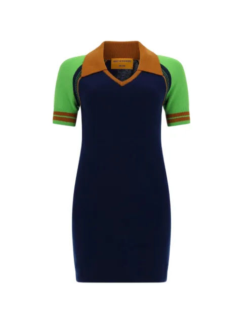 Guest In Residence V-neck collared dress Blue W41230JM