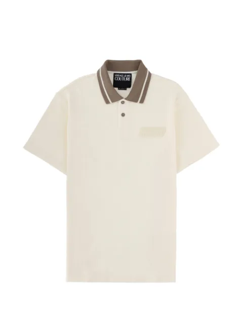 Versace Jeans Couture button-up polo shirt Neutrals 80GAGD05CJ02Z039